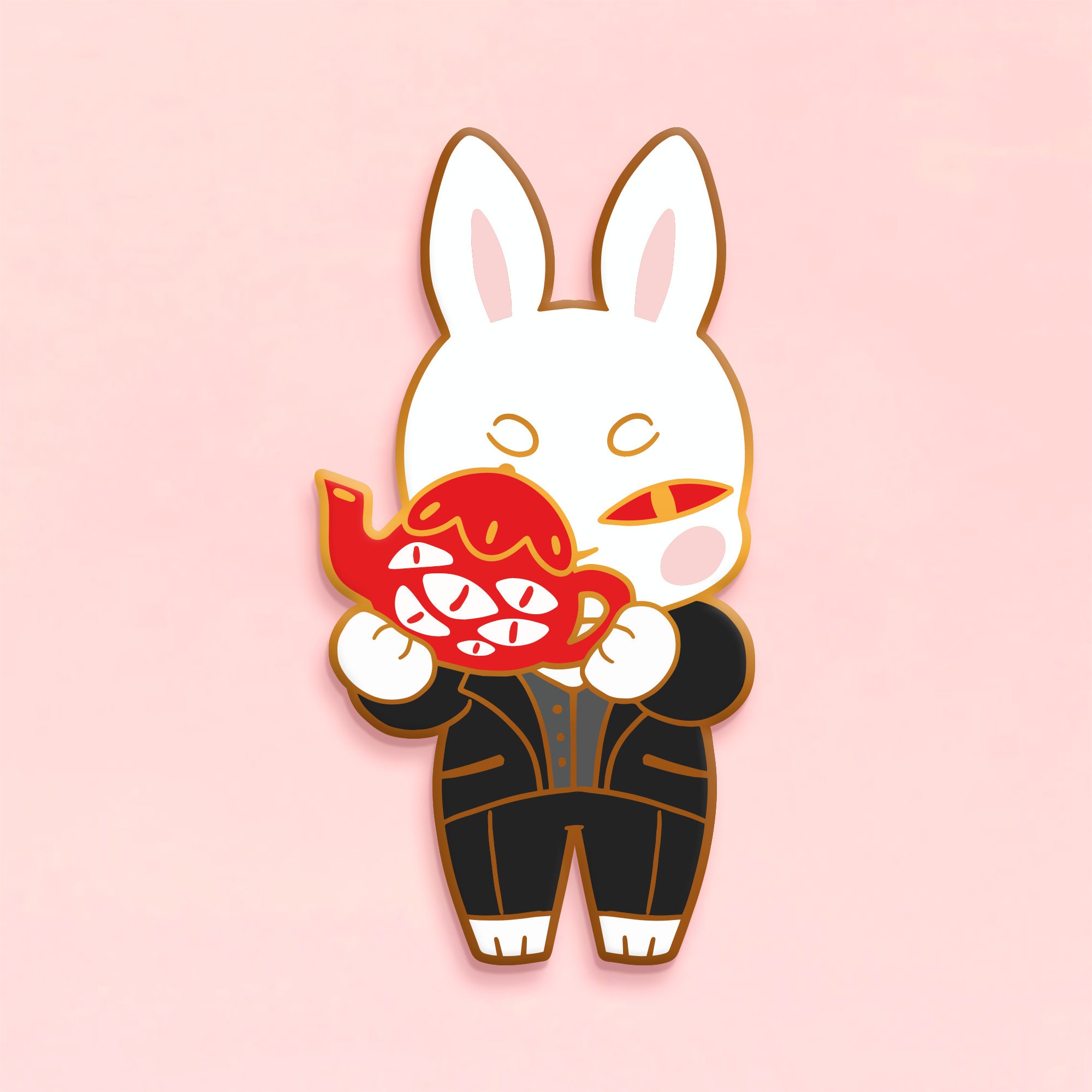 White Rabbit Taboo SCP 4000 Hard Enamel Gold Pin -  Hong Kong