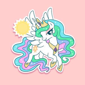 My Little Pony grote prinses Celestia - vinyl gesneden sticker