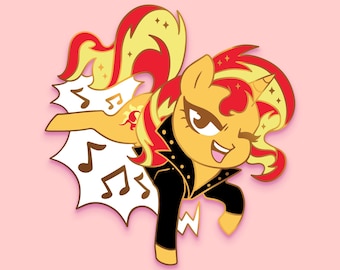 Sunset Shimmer MLP - My Little Pony - Gold Hard Enamel Pin