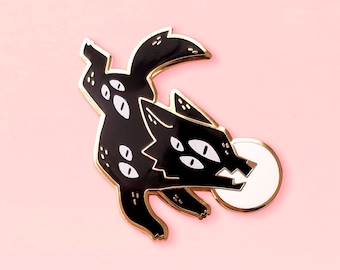 Hati and Skoll Hard Enamel Pins