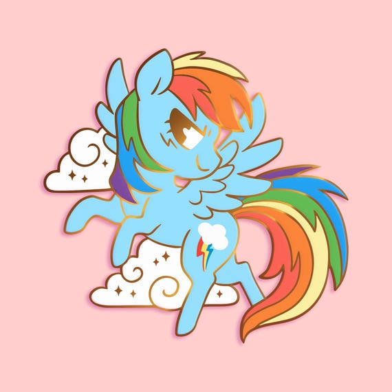 レインボーダッシュ MLP - マイリトルポニー - ゴールドハードエナメル