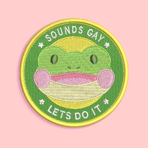 Toppa Gay Frog - Toppa ricamata termoadesiva