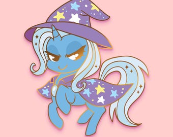 Trixie Lulamoon MLP - My Little Pony - Gold Hard Glitter Emaille Pin