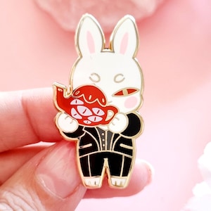 White Rabbit Taboo SCP - 4000 Hard Enamel Gold Pin