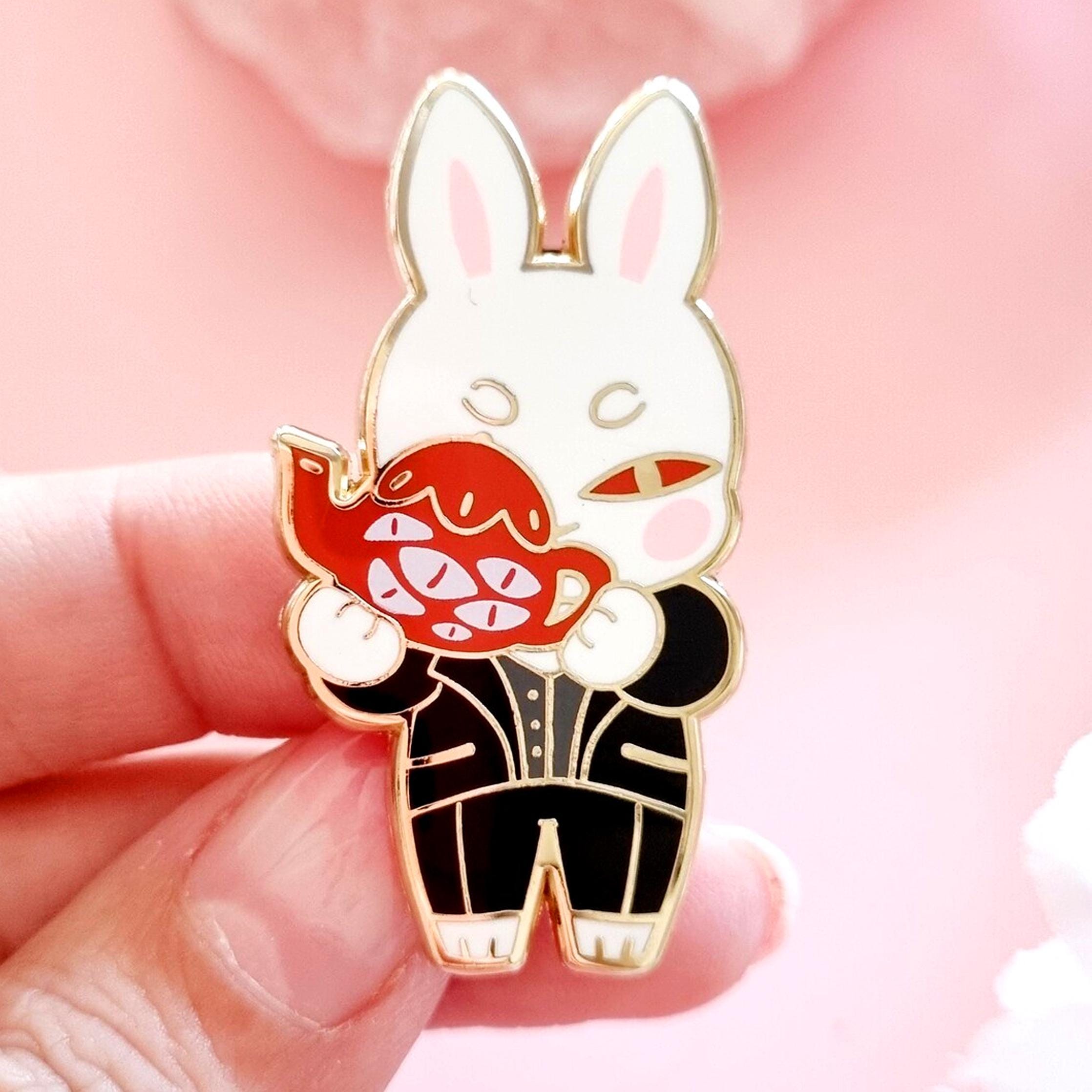 ホワイトラビットタブーSCP - 4000ハードエナメルゴールドピン - Etsy 日本