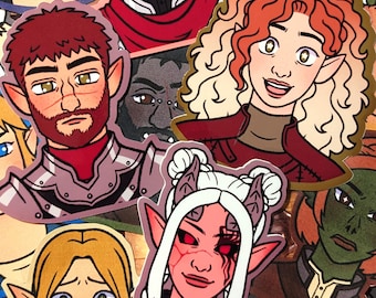 Custom D&D Character Sticker | Waterproof Vinyl (Dungeons and Dragons, TTRPG)