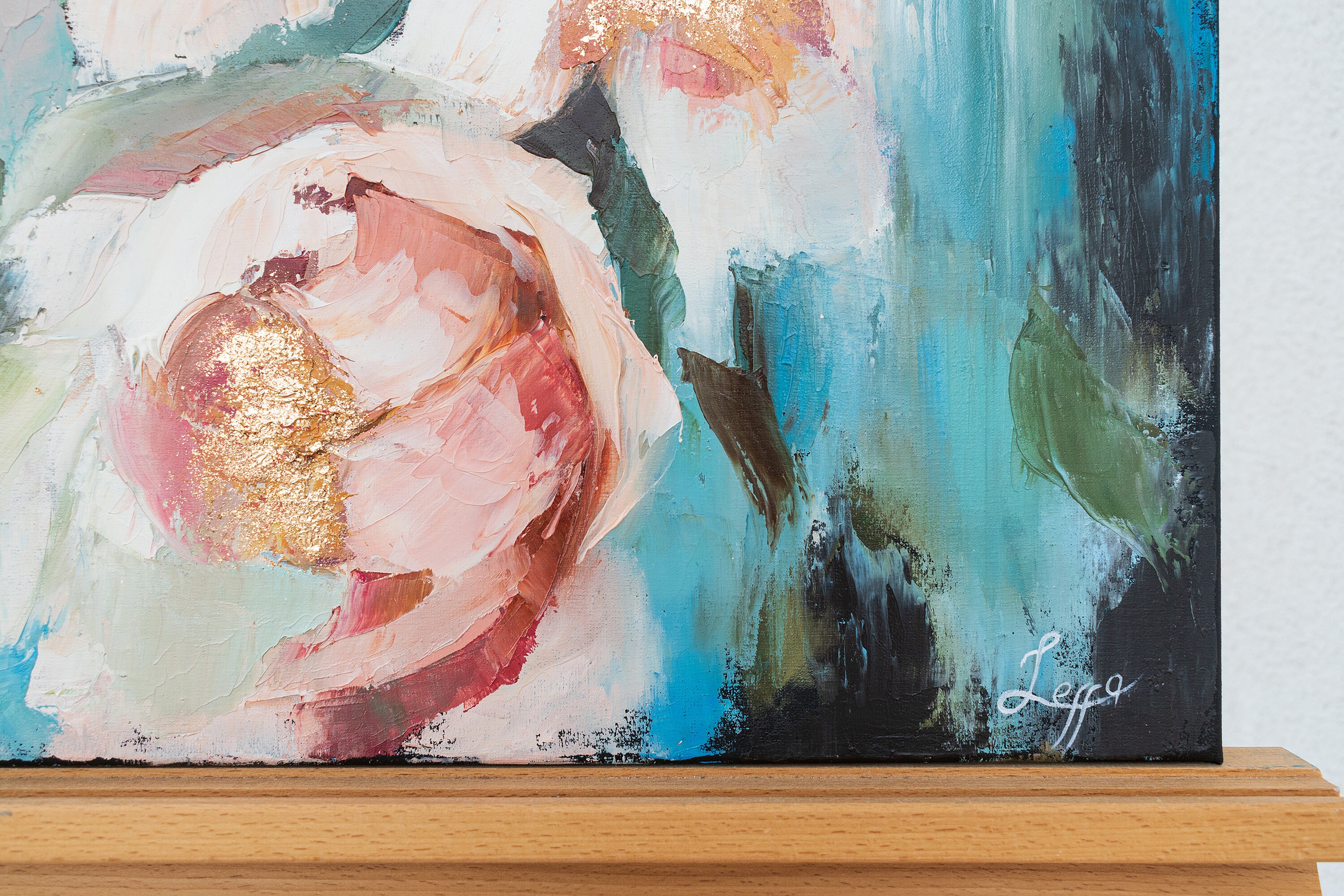 Abstract Peony Painting Original Art Floral Wall Art Flower Etsy