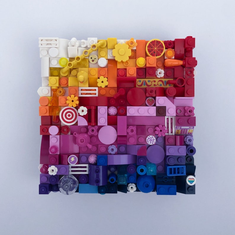 Wall Art Made With LEGO® Bricks Abstract Art Gradient Etsy