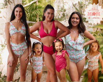Coordinating Family Swimsuits – Matching Mommy and Me Bikini Set for Toddlers & Sisters