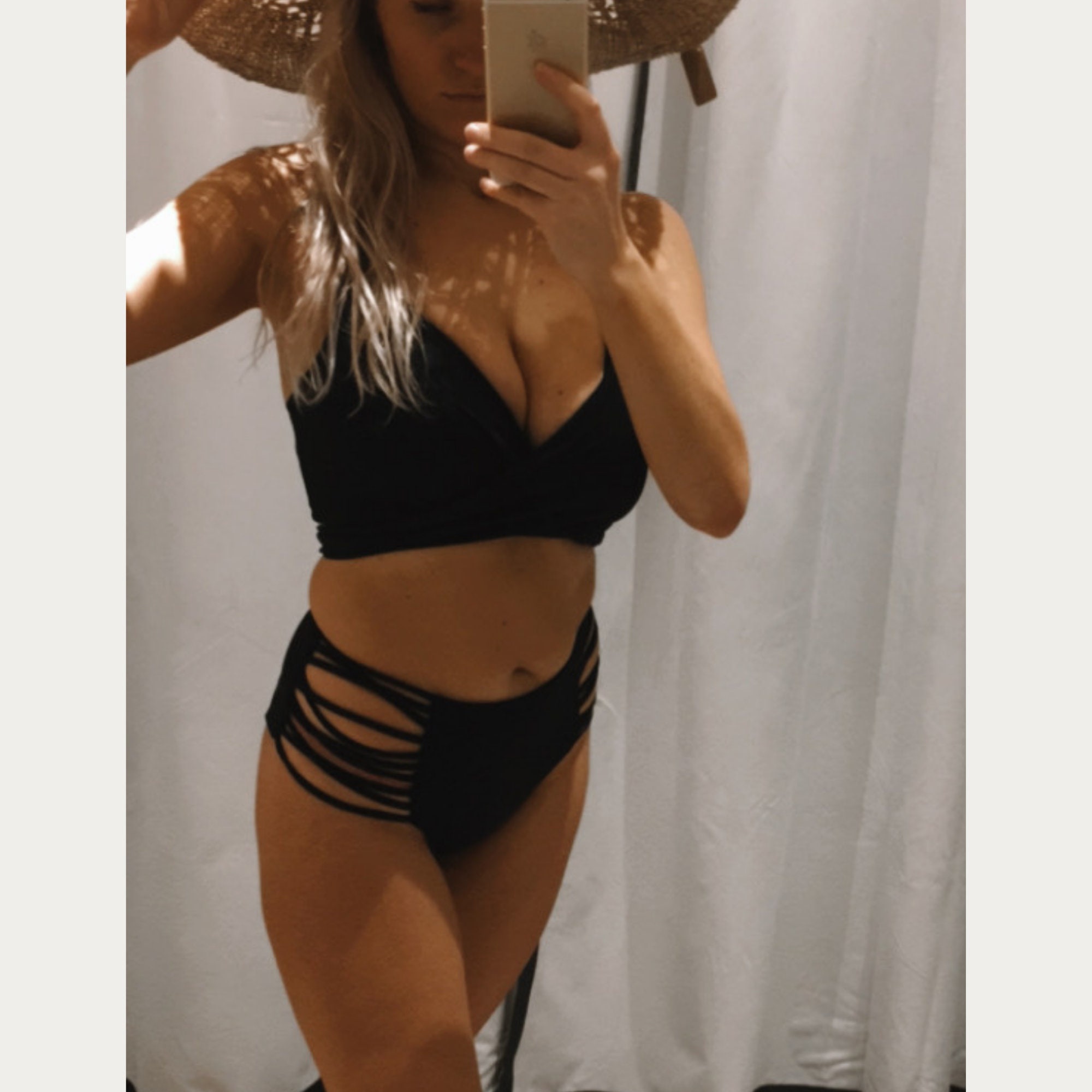 BUSTY Wrap Plus Size Bikini Set Wrap Top Black Bikini Top Etsy