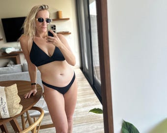 Plus Size Triangle Bikini  – Adjustable Straps,