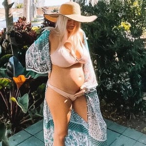 Shimmery Blush Pink Triangle Bikini: Padded Support, Cheeky Brazilian Bottom