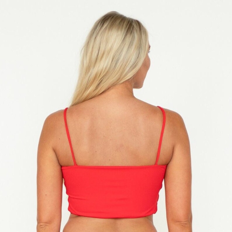 Plus Size Bandeau Bikini Set in Red Bandeau Bikini Top Etsy