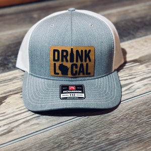 Wisconsin Drink Local Richardson 112 Leather Patched Hat