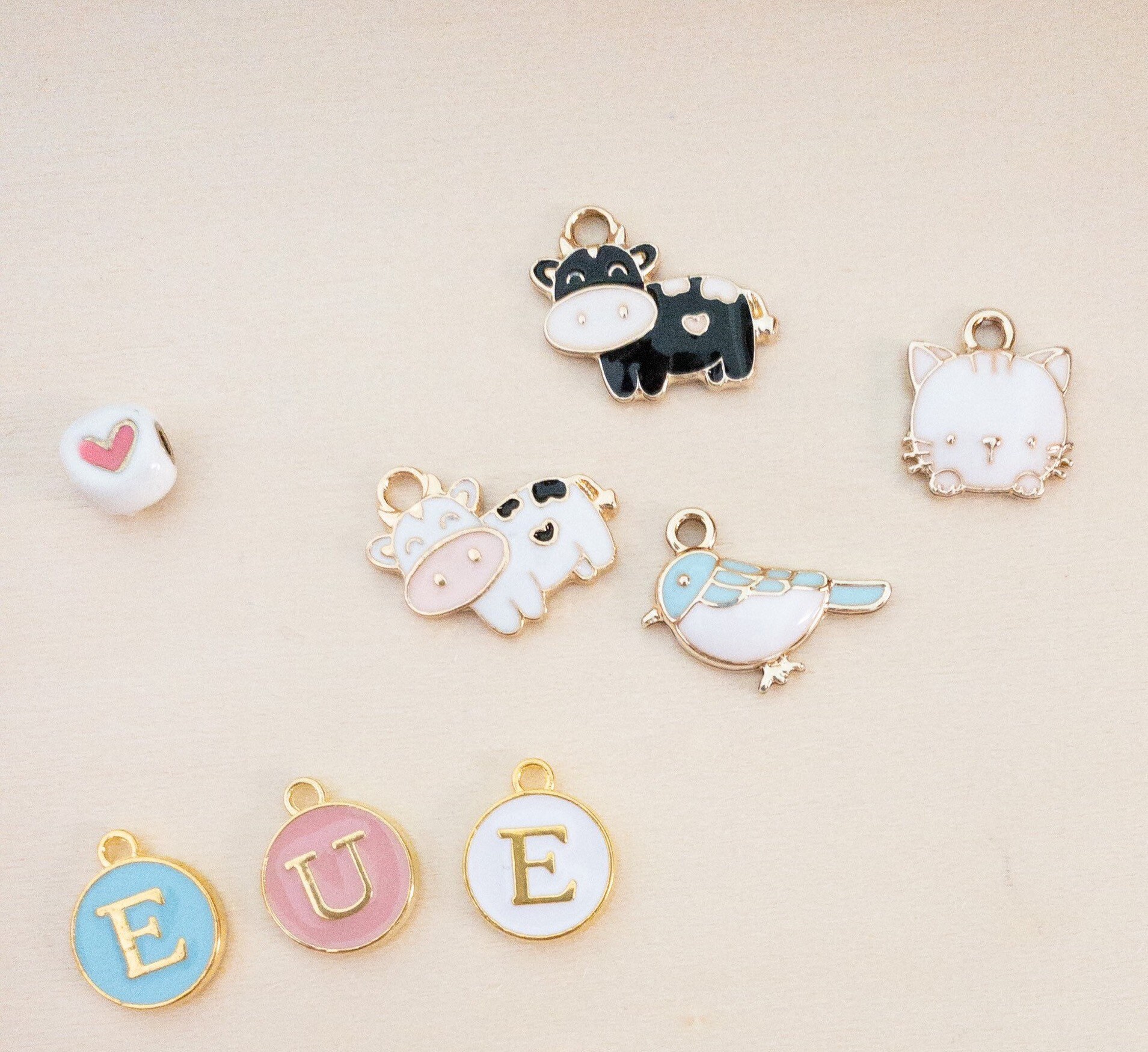 Girl Initial Bracelet Farm Animal Charm Bracelet party Etsy