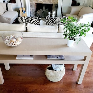 Grasscloth Wrapped Console Table Custom Console Table In Grasscloth Furniture