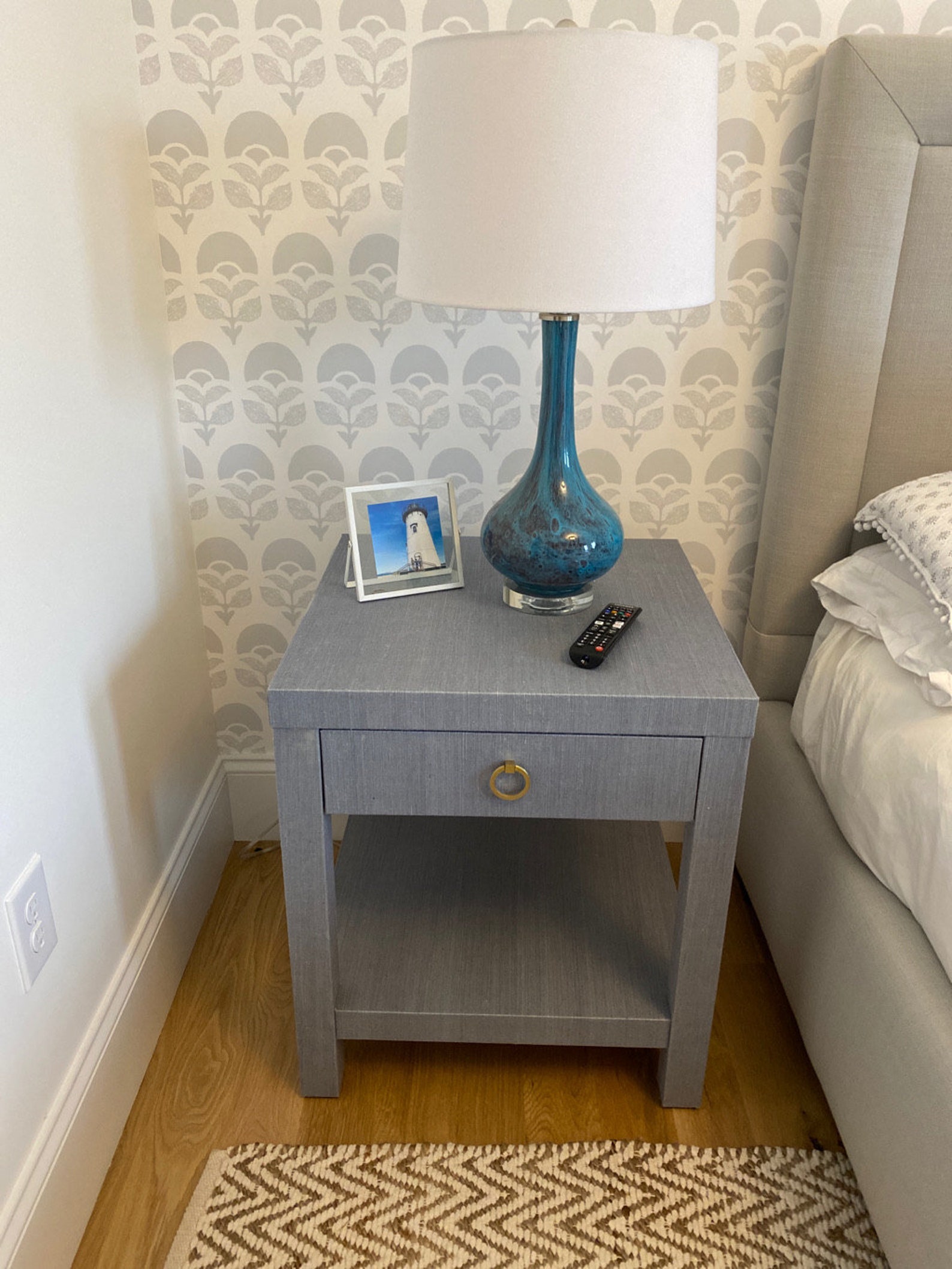 One Hand Wrapped Grasscloth End Tables/nightstand Custom Etsy