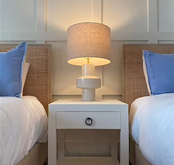 Grasscloth cheap side table