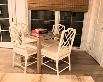 Custom Grasscloth Game Table-Max size 30" x 30"
