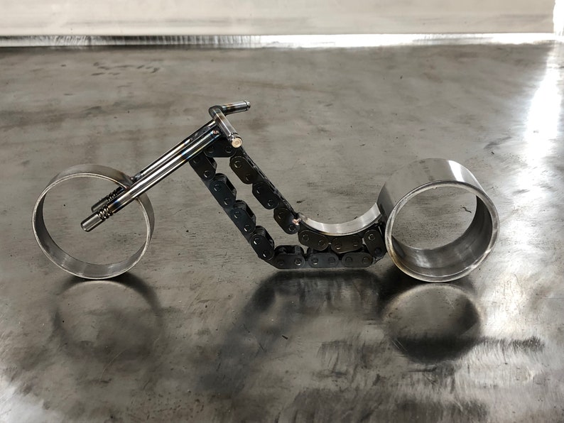 Upcycled Metal Art Motorcycle Etsy