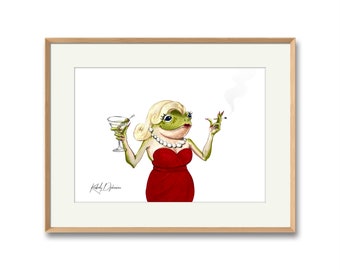 A5 Red Dress Froggy print