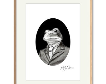 A5 Froggy portrait print