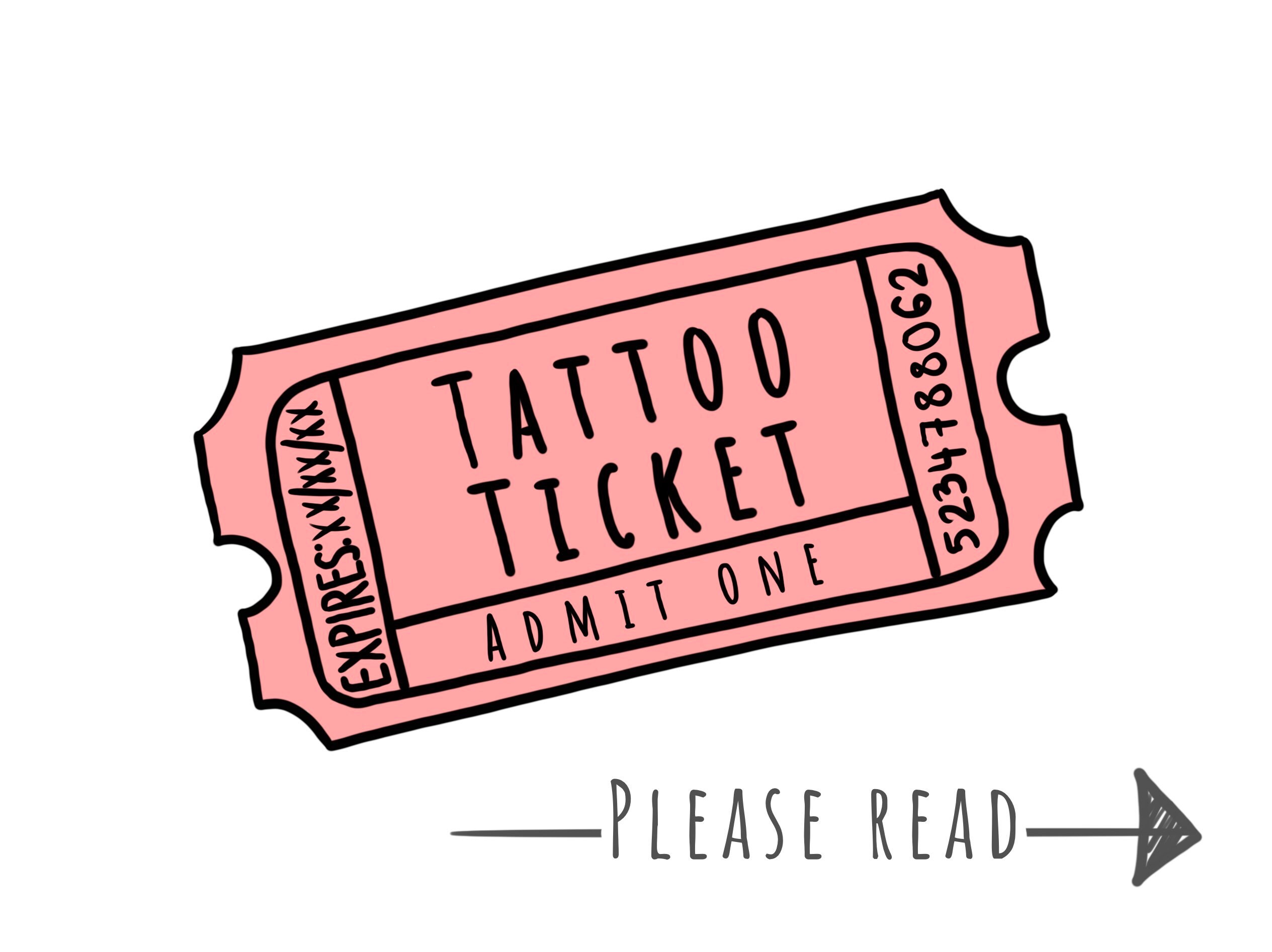 Drawing & Illustration Tattoo Ticket Digital