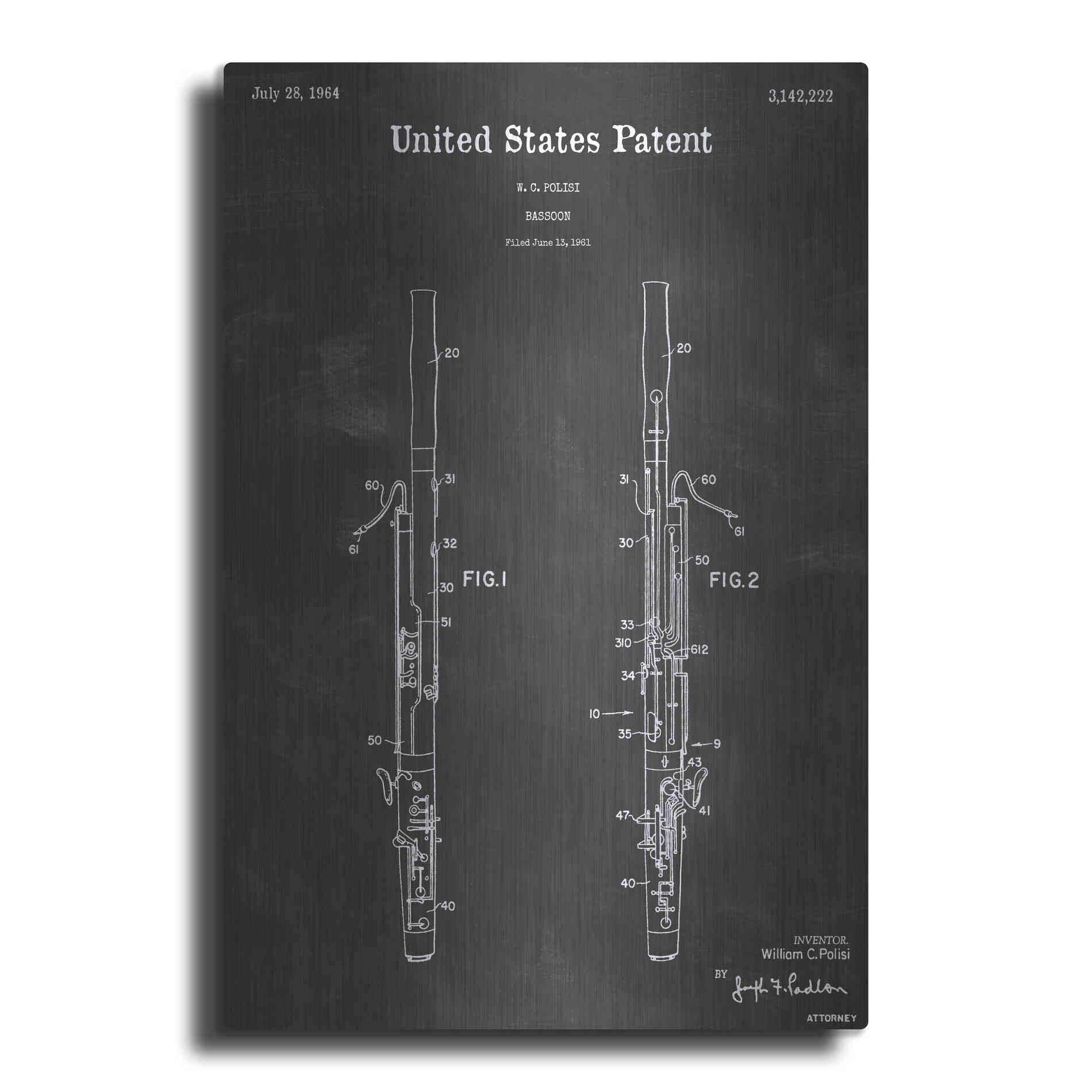 Bassoon Woodwind Patent Blueprint - Wall Art Print Decor - Size Options -  Etsy, image size:1900x1900