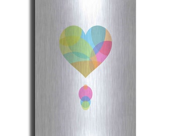 Colors of a Heart by Volkan Dalyan, Metal Wall Art