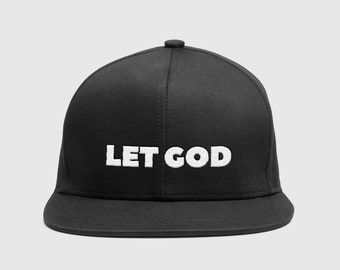 Let God Embroidered Snapback, Christian Snapback Hat, Christian Summer Hat, Jesus Hat