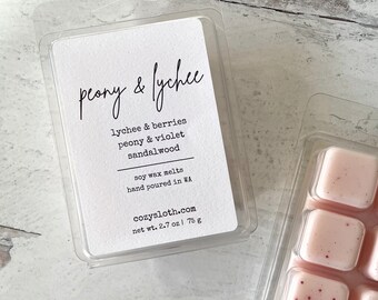 Pick Your Scent! Soy Wax Melts, 100% Soy Wax Tarts, Hand Poured Clamshell, Gifts for Scent and Candle Lovers, Shimmery Mica and Eco Glitter