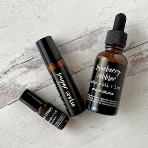 Pick Your Scent! Cuticle Oil & Balm | Organic Skincare | Jojoba Oil, Vitamin E, Shea Oil, Horsetail Extract | Glass Dropper, Roller Bottle