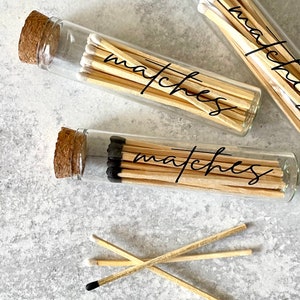 Poetry fireplace match bottle 11 matches — Skeem Design