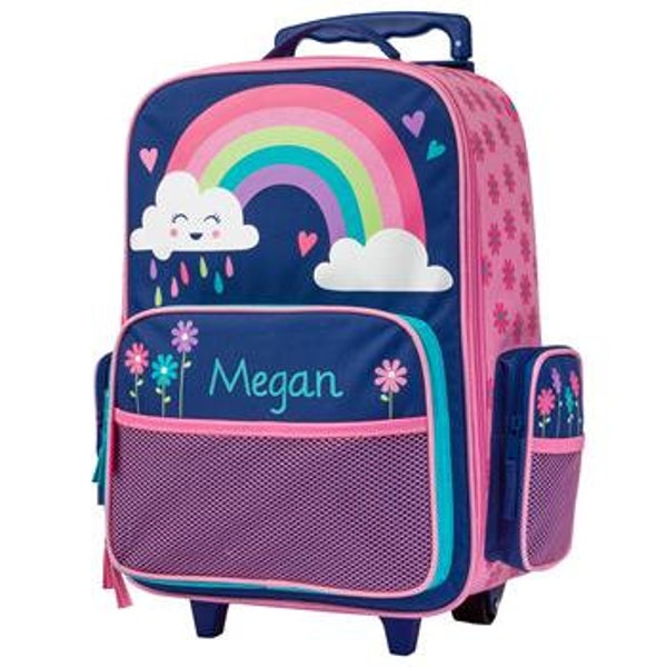 Girls Rolling Luggage for Kids, Personalized rolling suitcase, Rainbow Luggage, Kids travel bag, Kids suitcase