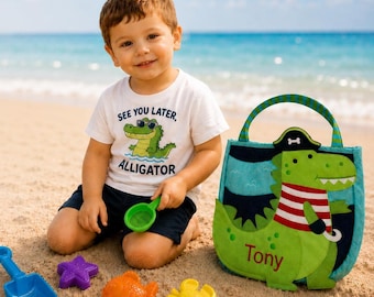 Kids Beach Bag, Personalized Children's Beach Tote, Toddler Beach