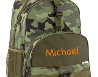 Personalized Camo Backpack -Boys Back to School