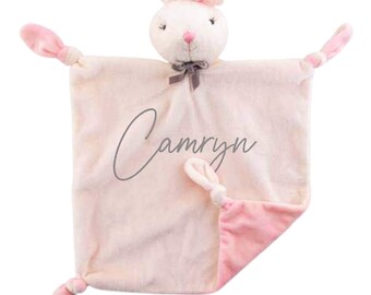 Personalized Baby Lovie – Plush Bunny Snuggler, Baby Shower Gift