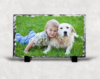 Quadro de fotos personalizado: lembrança de animal de estimação, borda cinzelada