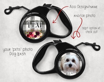 Personalized Photo Retractable Dog Leash: Custom Puppy Gift