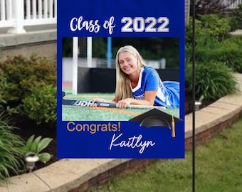Personalized Graduation Garden Flag: Senior Photo Class of 2022