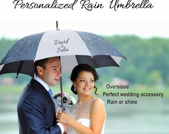 Personalized Wedding Umbrella: Bride & Groom Gift
