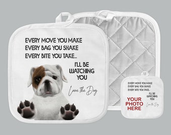 Personalized Pet Photo Pot Holder: Custom Oven Mitt, Dog Lover Gift