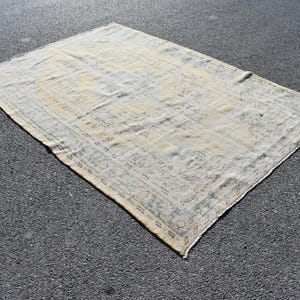 Overdyed area rug, Turkish large rug, Vintage rug, Handmade rug, Bohemian rug, Oriental rug, Organic wool rug, Carpet, 5.6 x 8.5 ft TV5815
