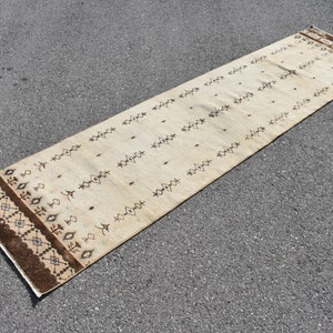 Oushak runner rug,  Turkish vintage handmade rug, Hallway rug, Navy blue runner, Stair rug, Bohemian rug, Home decor, 2.3 x 9.4 ft TVR1759