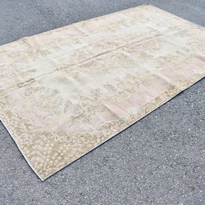 Turkish rug, Large area rug, Livingroom rug, Boho decor rug, Vintage oriental rug, Handmade rug, Bohemian rug, Carpet 5.8 x 9.4 ft TVR1666