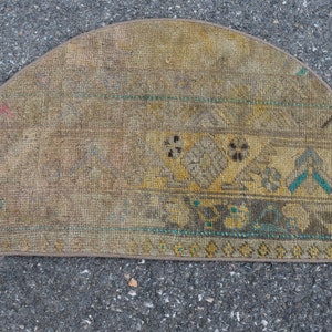 Alfombra pequeña, alfombra vintage turca, alfombra de decoración Boho, alfombra de lana hecha a mano, alfombra Doormat, alfombra boho natural, decoración del hogar, alfombra de lana, 2,6 x 1,5 pies TV4314