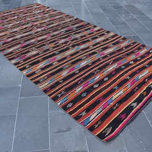 Area rug, Turkish Large rug, Kilim rug, Vintage oriental rug, Livingroom rug, 5.6 x 11.6 ft Handmade rug, Oushak rug, Wool rug, TV4944