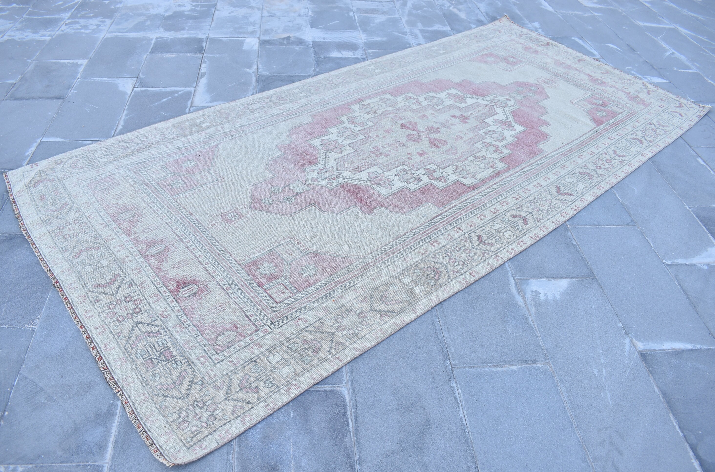 特大 超大判 ウシャクラグ 288×172 アイボリー トルコヴィンテージラグ