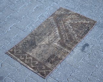 トルコ絨毯、ヴィンテージ絨毯、小さなウール絨毯、手織り