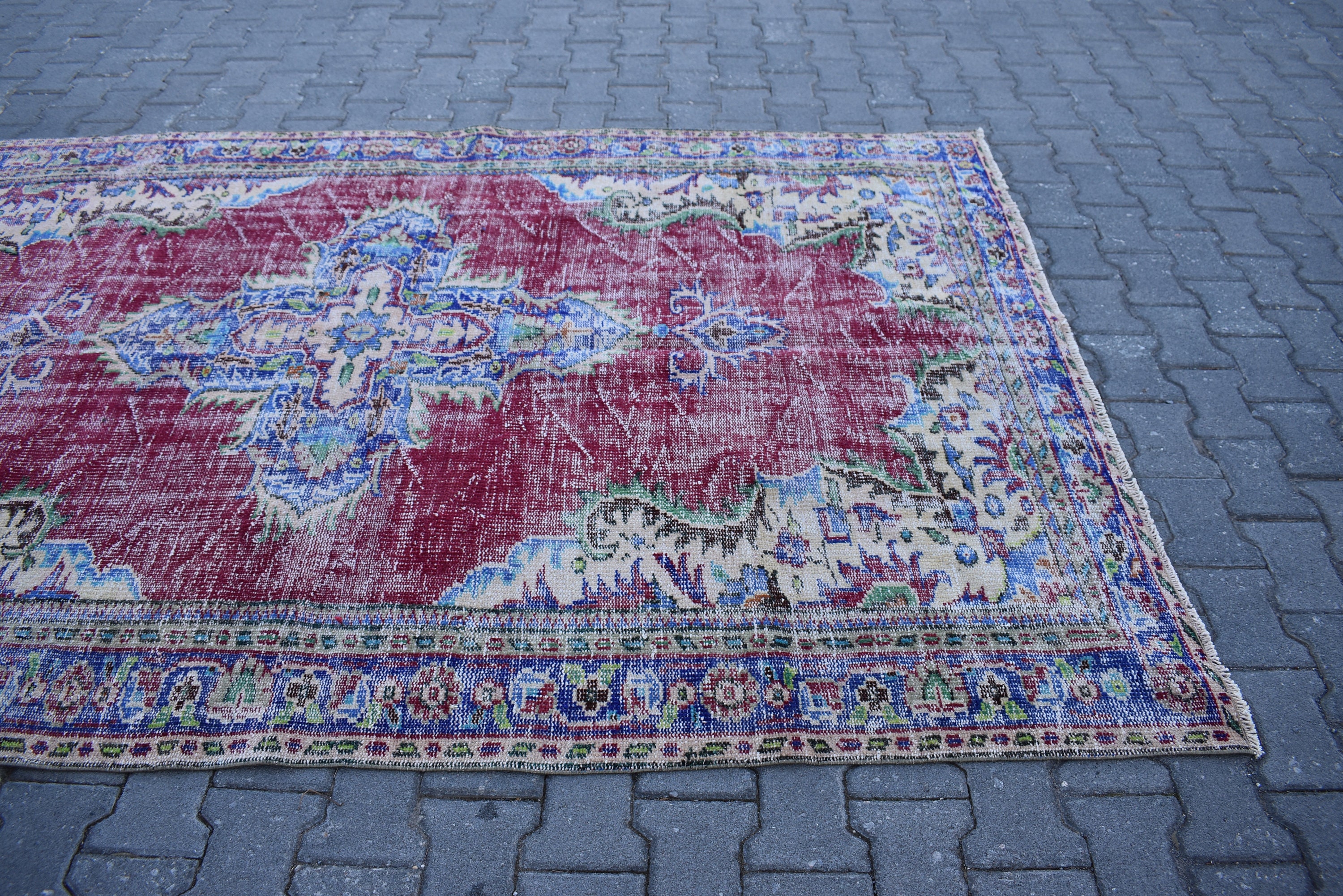Turkish Purple Oriental Rug Vintage Handmade Wool Rug Etsy